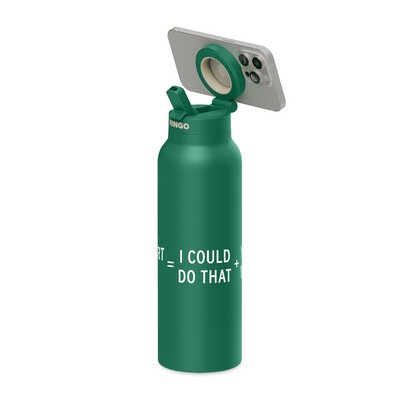 RINGO Pro Water Bottle with Magnetic Booster Ring - 24 Oz. - Green
